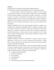INTRODUCCIÓN AL ESTUDIO DE LOS SISTEMAS ADMINISTRATIVOS.. Página 1