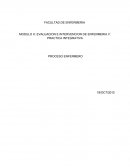 MODULO X: EVALUACION E INTERVENCION DE ENFERMERIA V: PRACTICA INTEGRATIVA