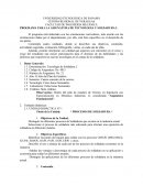 PROGRAMA PARA LA ASIGNATURA DE TECNOLOGIA Y SOLDADURA I.