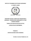 ENERVACION HEMODINAMICA, NEURONAL Y RESPIRATORIA SUBSIGUINETE AL PARO CARDIOPULMONAR