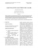 EQUIVALENTE ELECTRICO DE CALOR.