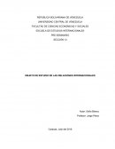 Objeto de estudio de las relaciones internacionales