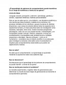 ¿El aprendizaje de patrones de comportamiento puede trasmitirse en un linaje de mamíferos a través de los genes?