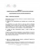 CUESTIONARIO DE EVALUACIÓN DIAGNÓSTICA TEMA 1. IDENTIDAD DOCENTE.