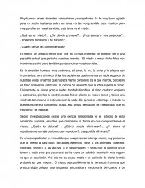 Discurso del miedo. Página 1