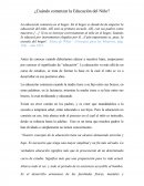 Educación en el niño.