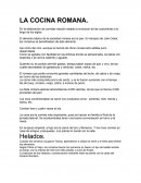ENSAYO DE LA COCINA ROMANA.