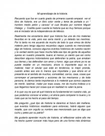 Mi aprendizaje de la historia.. Página 1