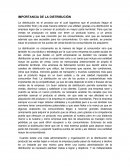 Importancia de la distribución en las empresas y la economía del país
