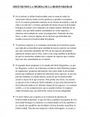 OBTENIENDO LA MEDIDA DE LA BIODIVERSIDAD