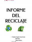 INFORME DEL RECICLAJE