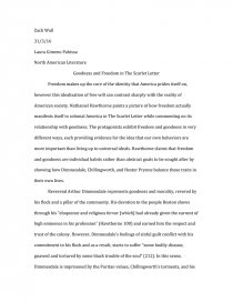 Carta Escarlata en Inglés RESUMEN.. Página 1