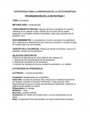 ESTRATEGIAS PARA LA APROPIACION DE LA LECTO-ESCRITURA