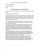 Fortalezcamos los valores humanos