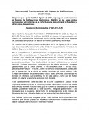 Resumen del Funcionamiento del sistema de Notificaciones electrónicas.