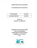 LABORATORIO DE FISICA II INFORME 8 CALOR ESPECIFICO DE LOS METALES.