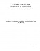 Lineamientos normativos para el área de lenguaje