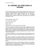EL CORONEL NO TIENE QUIEN LE ESCRIBA.