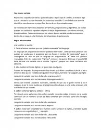 Que es una variable Representa a aquello que varía o que está sujeto a algún tipo de cambio, se trata de algo que se caracteriza por ser inestable, inconstante y mudable. Es un símbolo que permite identificar a un elemento no específico dentro de un . Página 1