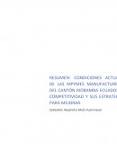 CONDICIONES ACTUALES DE LAS MPYMES MANUFACTURERAS DEL CANTÓN RIOBAMBA ECUADOR LA COMPETITIVIDAD Y SUS ESTRATEGIAS PARA MEJORAR