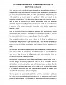ANALISIS DE LAS FORMAS DE AUMENTO DE CAPITAL DE LAS COMPAÑÍAS ANÓNIMAS
