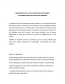 ADQUISICION DE LA LECTO-ESCRITURA EN ALUMNOS DE PRIMER GRADO DE EDUCACION PRIMARIA