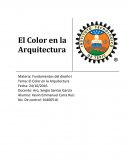 Aplicación del color en la Arquitectura desde el punto de vista de la Psicología