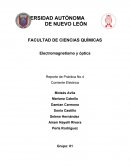 Electromagnetismo y óptica. Reporte de práctica No.4. Corriente eléctrica