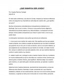 ¿Que significa ser joven?
