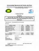 Promoviendo la cultura de paz en Huancayo: Proyecto de sensibilización en comedores populares