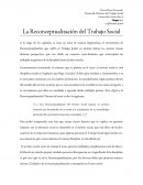 La reconeptualización del Trabajo Social