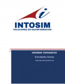 Informe Actividades de terreno.