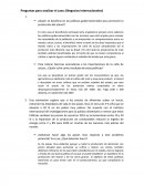 Preguntas para analizar el caso: (Negocios internacionales)