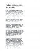 Trabajo de tecnología. Horno solar.