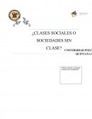 Clases sociales o sociedades sin clase