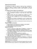 Identificacion de riesgos.