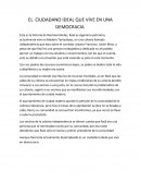 El ciudadano ideal que vive en una democracia