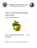 Autoevaluación Biología como ciencia Etapa 1 Biología como ciencia