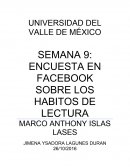 ENCUESTA EN FACEBOOK SOBRE LOS HABITOS DE LECTURA