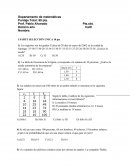 Examen de estadistica y sistemas de ecuaciones.