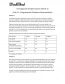 Programación Dinámica Determinística.