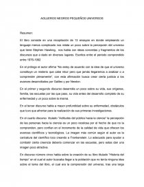 AGUJEROS NEGROS PEQUEÑOS UNIVERSOS.. Página 1