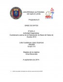 Cuestionario acerca de la Elaboración de Base de Datos de Access 2010