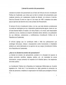 Libertad de Emision del Pensamiento Guatemala