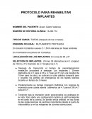 TEMA- PROTOCOLO PARA REHABILITAR IMPLANTES.