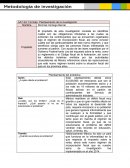 Planteamiento de la investigación.