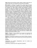 Reacción hacía estímulos visuales, auditivos y táctiles, al dejar caer una regla de medio metro y los centímetros que cae antes de ser atrapada.