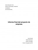Informe final del proyecto de empresa