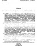 Dado los últimos acontecimientos referente al programa ASISTENCIA PERFECTA, esta organización sindical se permite aclarar lo siguiente: