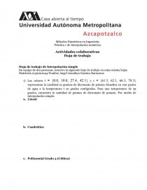 Interpolación Simple. Página 1